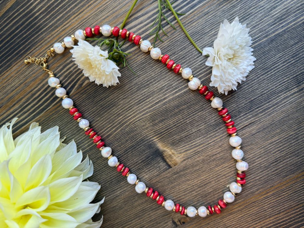 Shell and Pearl Necklace